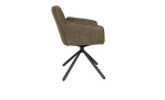 Schalenstuhl 005615000401 in taupe, Gestell in schwarz, seitliche Ansicht