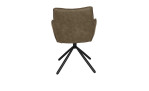 Schalenstuhl 005615000401 in taupe, Gestell in schwarz, Ansicht von hinten
