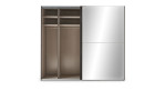 Schwebetürenschrank set one Henderson im Dekor Graphit und 1 Spiegeltür, geöffnet