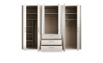 Kleiderschrank set one Henderson im Dekor Champagner und 2 Spiegeltüren, geöffnet