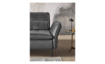 Komfort-Ecksofa Musterring MR 2340 mit Bezug aus Leder in Anthrazit, Seitenteilverstellung