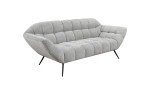 Sofa 3-sitzig Bergamo in der Farbe grau, Seitenansicht