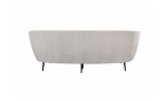 Sofa 3-sitzig Bologna in der Farbe creme, Rückansicht