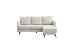 Wohnlandschaft Larry in Farbe Creme, Frontansicht