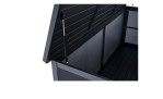 Aufbewahrungsbox MONDO Pallida in schwarz aus Aluminium, Detailansicht