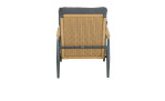 Lounge-Set Roma in grau mit Aluminium Gestell, Ansicht Sessel von hinten