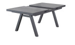 Gartentisch Kermao mit Keramikplatten in dunkelgrauer Holzoptik und Gestell aus Aluminium in Anthrazit, Funktion