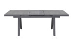 Gartentisch Kermao mit Keramikplatten in dunkelgrauer Holzoptik und Gestell aus Aluminium in Anthrazit, Funktion