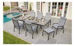 Gartentisch Sondrino mit Tischplatte in Beton-Optik Aluminium-Gestell in Anthrazit, Milieu