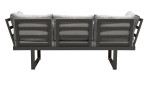 Multifuntionssofa Atlante in grau und anthrazit, mit 2 Ansteck-Armlehnen, Ansicht von hinten