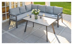 Lounge-Set Bondino in Beton-Optik und anthrazit, Tischplatte mit Keramikbeschichtung, Ansicht im Milieu