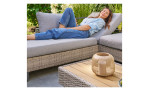 Lounge-Set mit grauem Polyethylen-Geflecht und Aluminium-Gestell in Anthrazit, Funktion mit Model