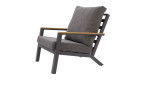 Lounge-Set Abuja mit Gestell in Anthrazit und dunkelgrauen Sitzauflagen, Sessel