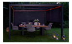 Gartenpavillon Shadow aus matt-grauem Aluminium, Milieu