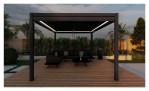 Gartenpavillon Shadow aus matt-grauem Aluminium, Milieu