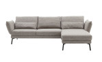 Komfort - Ecksofa Spin, in der Farbausführung taupe, Frontansicht