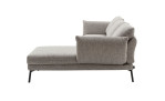 Komfort - Ecksofa Spin, in der Farbausführung taupe,  Seitenansicht