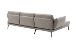 Komfort - Ecksofa Spin, in der Farbausführung taupe,  Rückansicht