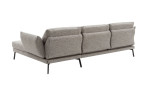 Komfort - Ecksofa Spin, in der Farbausführung taupe,  Rückansicht