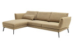 Komfort - Ecksofa Spin, in der Farbausführung gelb, Schrägansicht