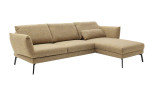 Komfort - Ecksofa Spin, in der Farbausführung gelb, Schrägansicht