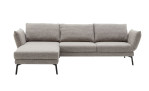 Basis - Ecksofa Spin, in der Farbausführung taupe, Frontansicht