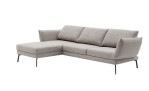 Basis - Ecksofa Spin, in der Farbausführung taupe, Schrägansicht