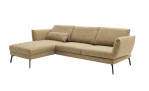 Basis - Ecksofa Spin, in der Farbausführung gelb, Schrägansicht
