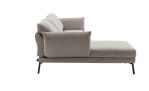 Basis - Ecksofa Spin, in der Farbausführung taupe, Seitenansicht