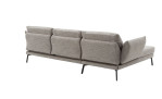 Basis - Ecksofa Spin, in der Farbausführung taupe, Rückansicht