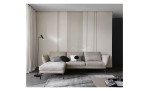 Basis - Ecksofa Spin, in der Farbausführung taupe, in einem Raum stehend