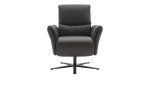 Relaxsessel Salerno Flexline in der Farbe Anthrazit und mit einem schwarzen Sternfuß.
