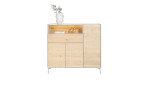 Highboard Niora in der Farbe Natur schräg von vorne