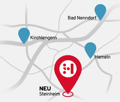 Grafik mit Standorten der Möbel Heinrich Filialen