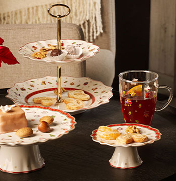 weiße weihnachtliche Kuchenplatten Toy's Delight