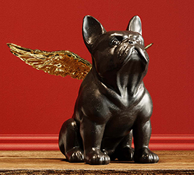 Deko Figur Sitting Angel Dog auf Tisch Deko Figur Sitting Angel Dog auf Tisch
