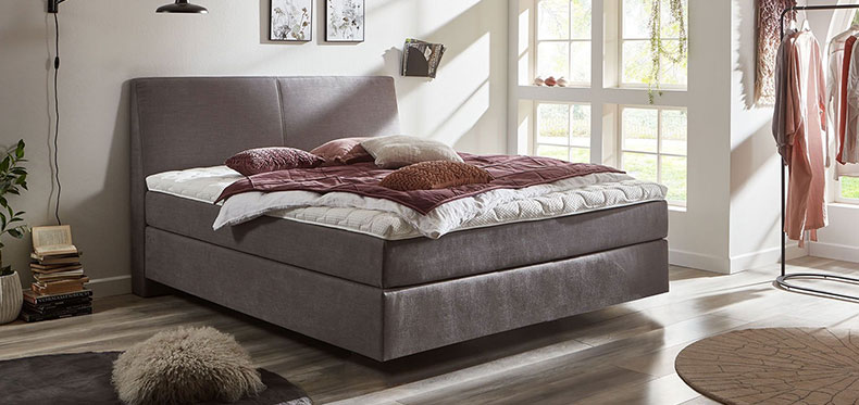 Boxspringbett vito Asetto Boxspringbett vito Asetto in Grau