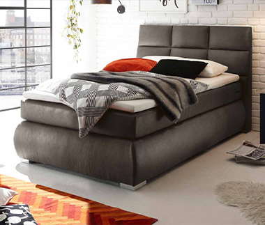 Klassisches Boxspringbett Kingston 2 Klassisch Boxspringbett Kingston 2 in Grau