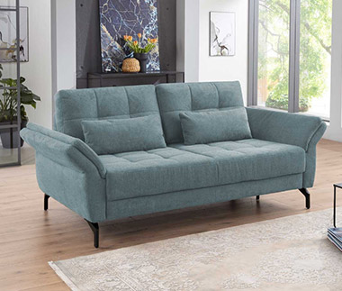 Klassisches Schlafsofa Lecce Klassisches Schlafsofa Lecce in Eisblau