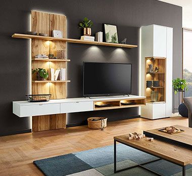 Venjakob Wohnwand Andiamo Home Venjakob Wohnwand Andiamo Home mit Fronten in der Farbe Kristallweiß