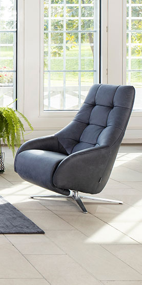 W. Schillig Relaxsessel Filippoo W. Schillig Relaxsessel Filippoo mit Leder in der Farbe Navy